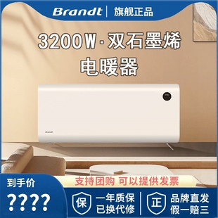 白朗取暖器家用全屋大面积电暖气暖器2025新款新型片石墨烯节能电