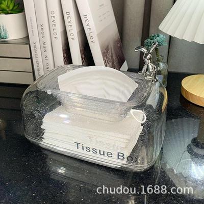 轻奢纸巾盒高级感家用客厅高档餐巾纸盒子创意纸抽盒下沉式抽纸盒