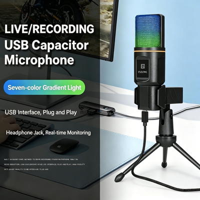 USB RGB Condenser Microphone for Gaming & Streaming