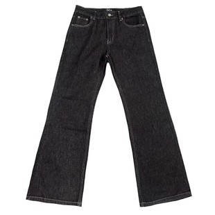 美式自主直筒bootcut12盎原牛复古老钱百搭微喇牛仔裤cleanfit男