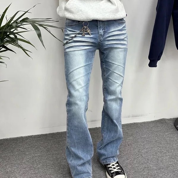 美式cleanfit水洗牛仔裤男高街