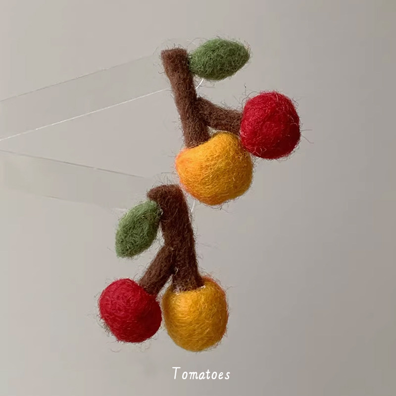 「全店买三赠一」浆果果子适合冬天的耳环彩色毛球耳饰糖果色少女