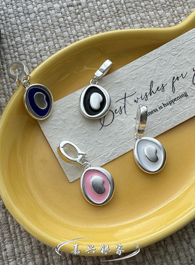 嘉兴银家s925纯银小众韩版设计豆豆哑光吊坠女多巴胺ins简约项坠