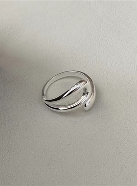 嘉兴银家S925纯银U型戒指韩国韩版时尚小众设计韩式风指环