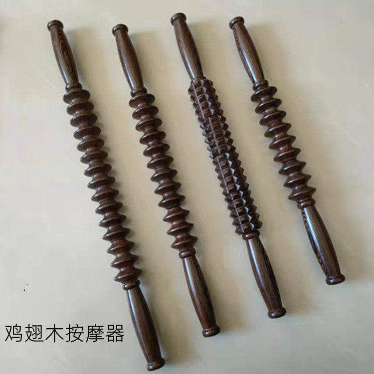鸡翅木按摩棒保健按摩轮棒瑜伽轮敲打腰背部穴位经络滚轮腰背按摩