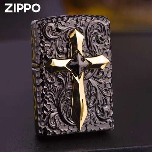 zippo正品打火机 唐草勋章夜光外壳官方防风煤油送男朋友礼物高端
