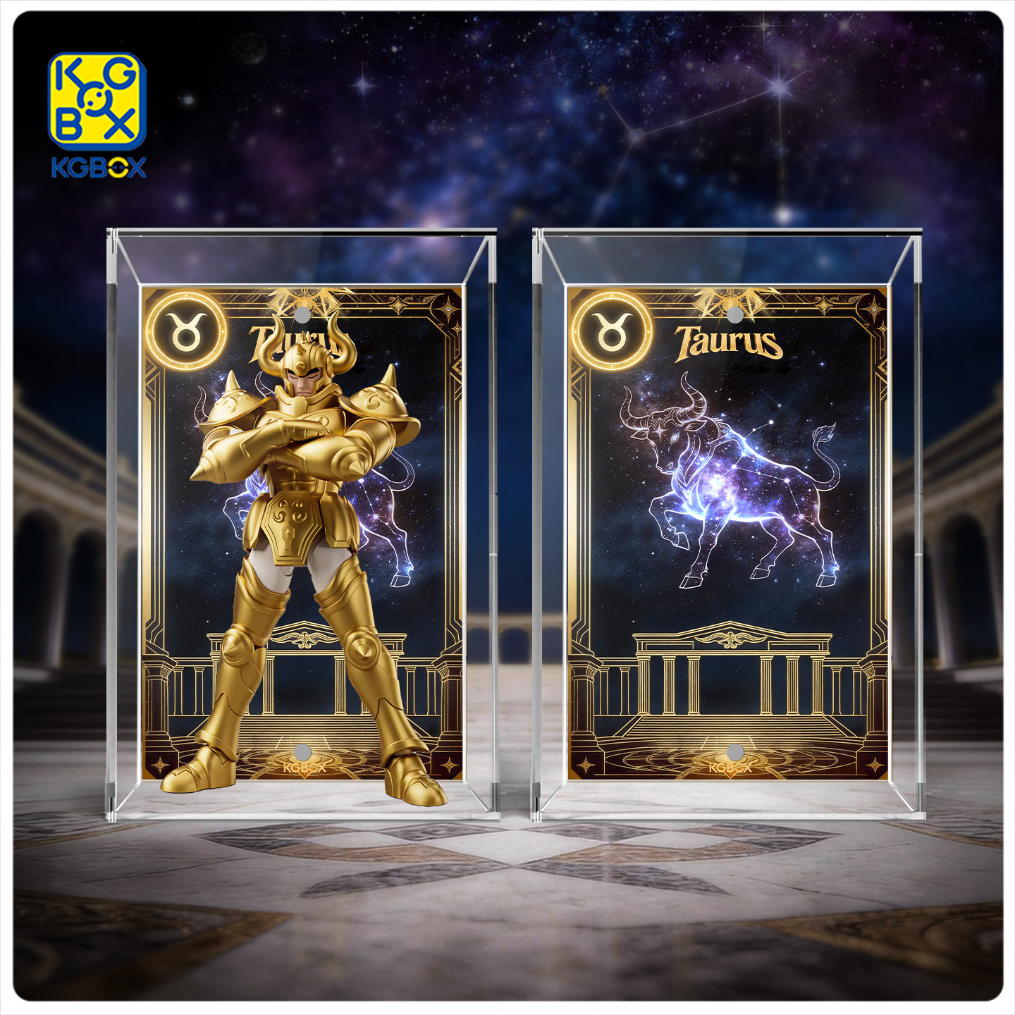 KGBOX适用圣斗士金牛座黄金超越版可动手办小型单人时尚展示盒