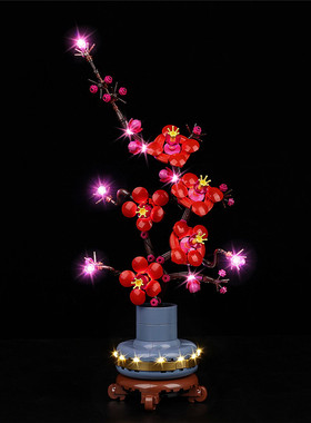 KGBOX乐高10369傲骨梅10368黄金菊LED灯具亚克力展示盒防尘罩透明