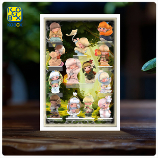 KGBOX适用于泡泡玛特DIMOO限定时光系列立体灯光相框展示盒