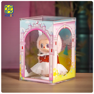 KGBOX适用于泡泡玛特MOKOKO闪闪童话圣诞节单宠亚克力展示盒