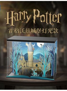 KGBOX适用于乐高71043哈利波特霍格沃茨城堡亚克力展示盒防尘罩