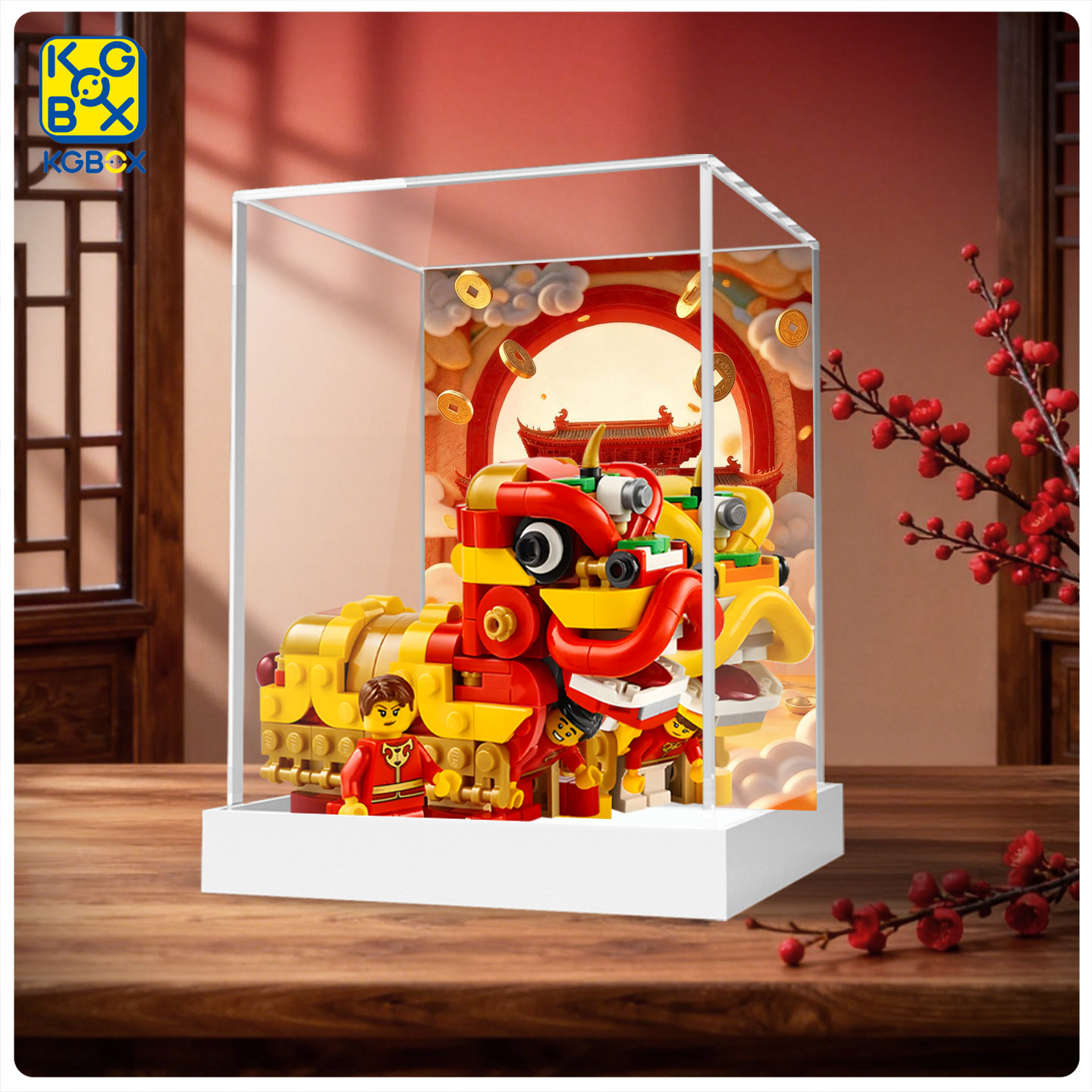 KGBOX适用40915舞狮一体亚克力展示盒,模玩/动漫/周边/娃圈三坑/桌游,动漫电子/道具/本子,淘宝优惠券,粉丝福利购,淘宝优惠卷