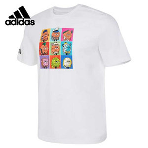 adidas阿迪达斯男子新款篮球运动训练休闲圆领短袖T恤IS0401