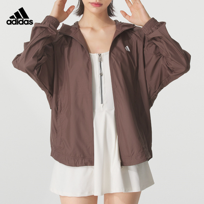 阿迪达斯女运动休闲连帽夹克外套