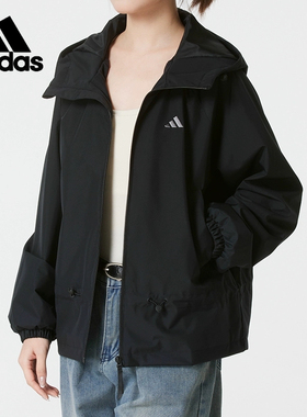 阿迪达斯女士2026新款户外运动加绒保暖夹克休闲连帽外套KS2807