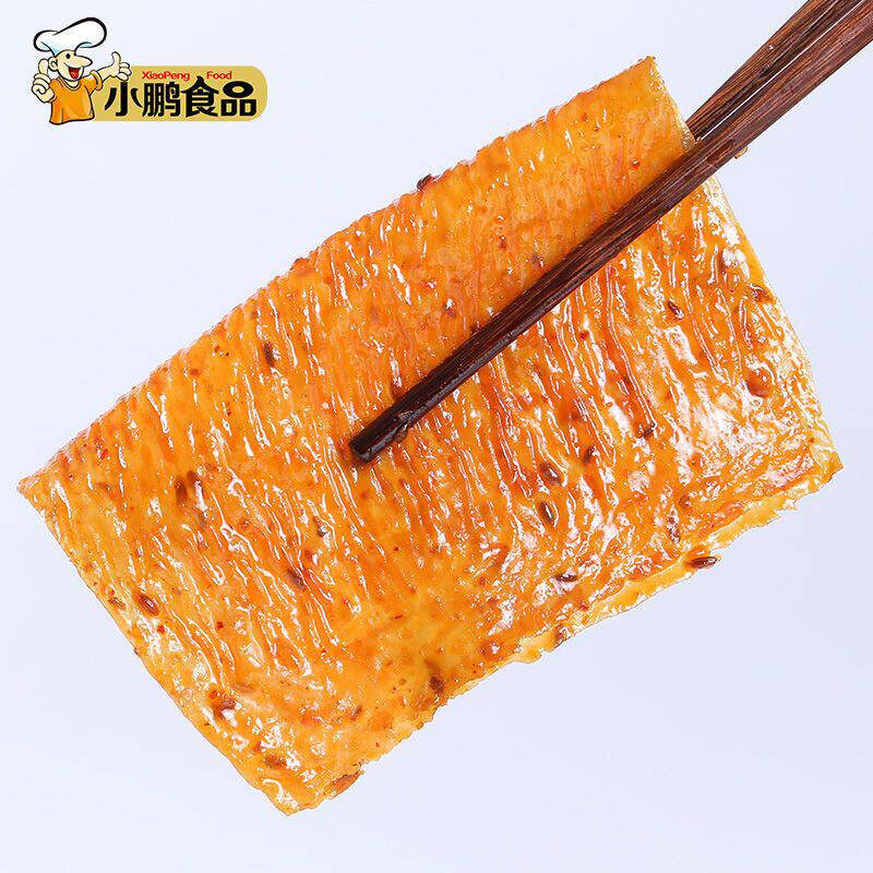 D25袋老式大辣片小鹏食品平江大辣片千张手撕麻辣豆皮80后网红辣