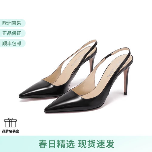 Prada普拉达女士露跟高跟鞋凉鞋