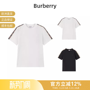 T恤8106282 饰圆领短袖 BURBERRY博柏利 女士格纹装