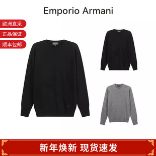 男士 8N1M39 山羊绒圆领长袖 针织衫 1M71Z 羊绒衫 EA阿玛尼