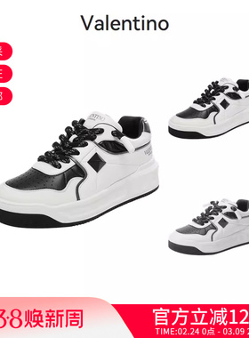VALENTINO男士铆钉厚底板鞋系带休闲运动鞋 2S0G37 WRI