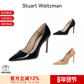 Weitzman STUART 女士尖头细跟高跟鞋 Stuart 浅口鞋 10cm 100 PUMP