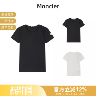 T恤8C73200 Moncler盟可睐 圆领短袖 版 V8058 女士小标识贴片修身
