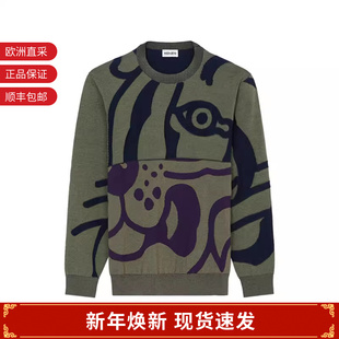 5PU640 KENZO男士 FB6 针织衫 3TC 棉质超大造型圆领长袖