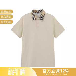 棉质格纹修身 男士 版 短袖 8103864 BURBERRY博柏利 POLO衫 新品