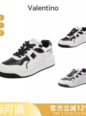 VALENTINO男士铆钉厚底板鞋系带休闲运动鞋 2S0G37 WRI