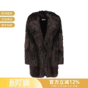 707411 YSL圣罗兰 外套 人造毛皮中长款 Y4F67 女士宽松版