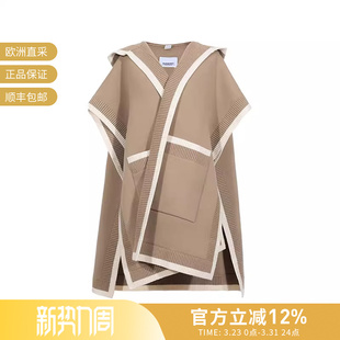 女士经典 BURBERRY博柏利 斗篷连帽披肩8031582 甄品精选