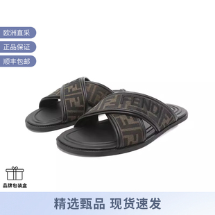 拖鞋 男士 FF提花休闲平底凉鞋 AJZE 7X1548 甄品精选 FENDI芬迪