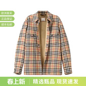 棉服男装 式 外套80438391 绵羊毛衬衫 BURBERRY博柏利男士