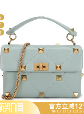 VALENTINO华伦天奴 女士铆钉链条手提包大号 VW2B0I60BSF