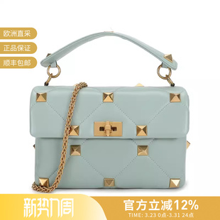 VALENTINO华伦天奴 VW2B0I60BSF 女士铆钉链条手提包大号