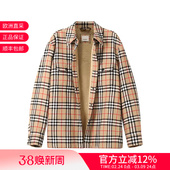 棉服男装 式 外套80438391 绵羊毛衬衫 BURBERRY博柏利男士