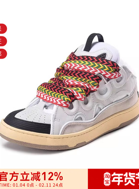 LANVIN浪凡 男士CURB系带厚底休闲运动鞋板鞋 FM SKRK11 DRA2 A20