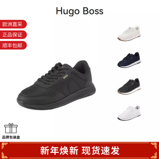 Boss 小白鞋 新品 徽标胶印系带休闲运动鞋 50536481 男士 Hugo