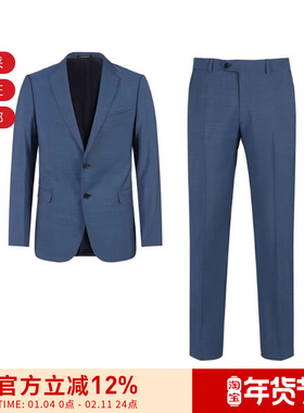 EA阿玛尼 男士两粒单排扣商务西装西裤长裤西服套装 E31VMB 01502