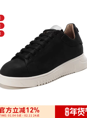 【甄品精选】EA阿玛尼 男士厚底系带休闲运动鞋 X4X264 XF570