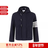 Browne MKJ107A 男士 羊毛衫 Thom 开衫 四条纹连帽长袖 针织衫 Y1019