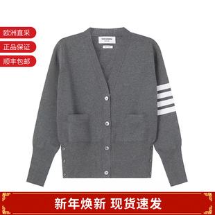 V领开衫 女士羊毛短款 针织衫 羊毛衫 00014 Thom FKC207A Browne