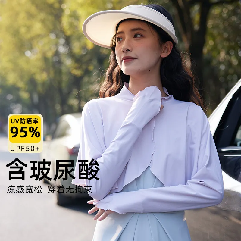 无拘无束丨UPF50+冰感防晒衣女夏季户外遮阳薄款修身长袖遮阳衣