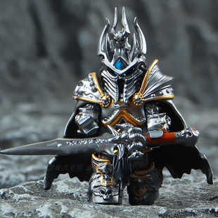 中国积木魔兽世界联盟暴风城近卫兵铁甲兵人仔第三方拼装益智玩具