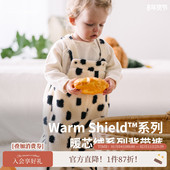 新款 长裤 男童摇粒绒裤 whitewheat儿童25冬季 子女宝满印保暖背带裤