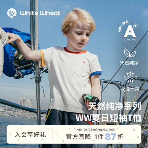 whitewheat海洋循环图短袖T恤