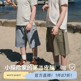 褲 薄女寶抗菌短褲 男童工裝 新款 匹馬棉 whitewheat兒童2025夏季