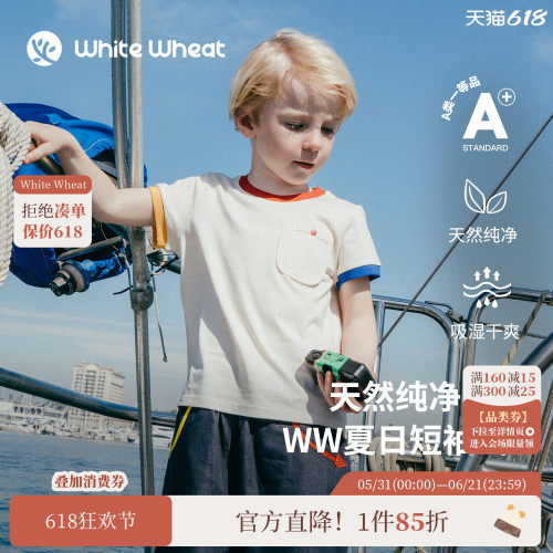whitewheat海洋循环图短袖T恤