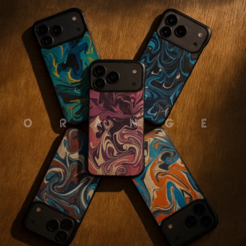 橙制手工适用于苹果IPhone1716154promaxair真皮手机壳保护套高级感个性复古小众原创设计男女礼物植鞣革时尚