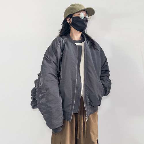 NoZonal阿尔法棉服夹克飞行员夹棉冬季新款男女美式潮酷棒球外套